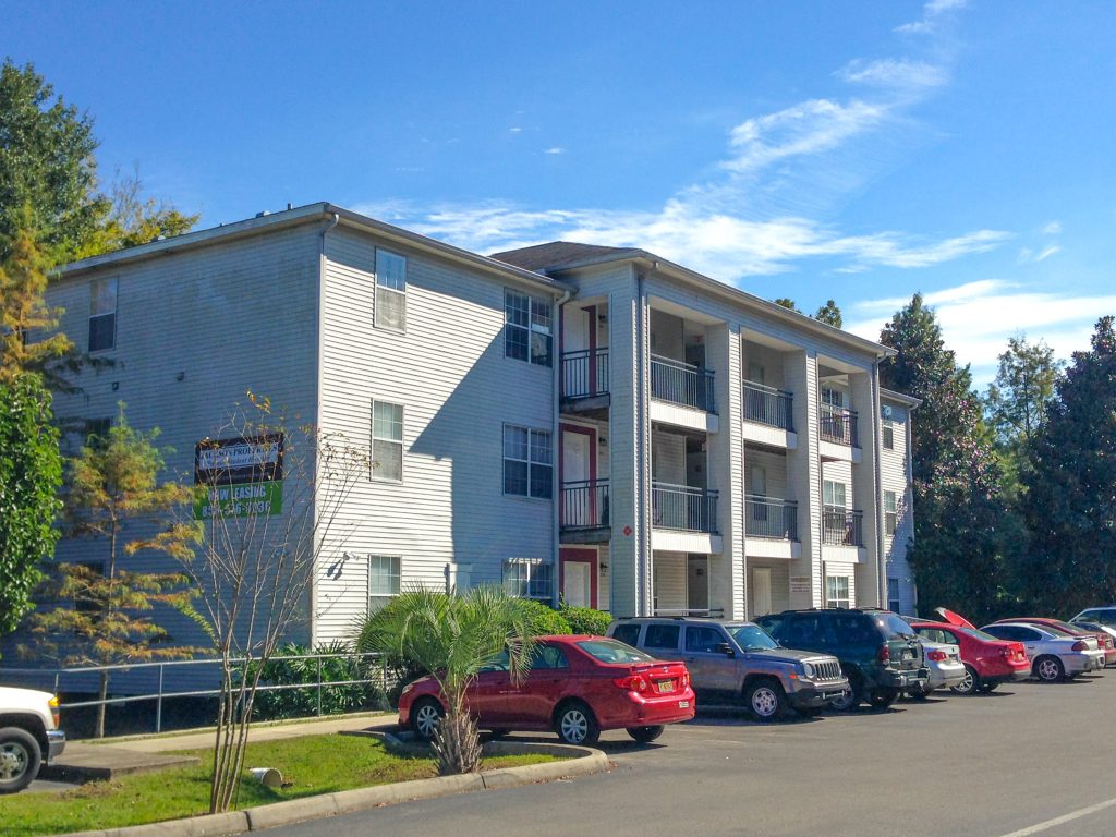 The University Center Apartment Building on a sunny day